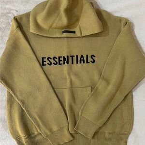 Fear of God Essentials Knit Pullover Hoodie Amber Size L